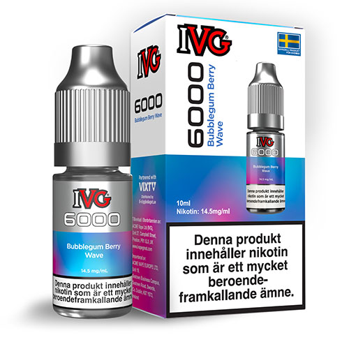 IVG 6000 - Nicsalt Bubblegum Berry Wave i gruppen E-Juice / Nikotinsalt hos NNVEN AB (Elekcig) (4250-03)