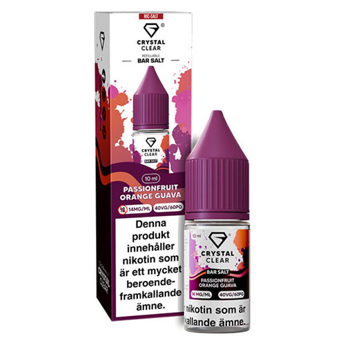 Crystal Clear Nikotinsalt | Passionfruit Orange Guava i gruppen E-Juice / Nikotinsalt hos NNVEN AB (Elekcig) (5250-14)