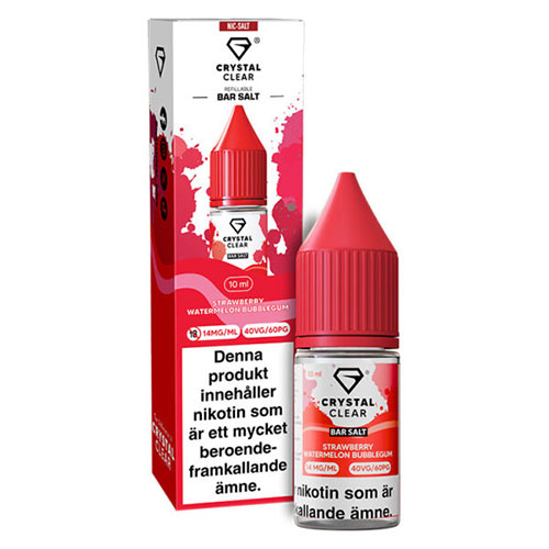 Crystal Clear Nikotinsalt | Strawberry Watermelon Bubblegum i gruppen E-Juice / Nikotinsalt hos NNVEN AB (Elekcig) (5250-19)